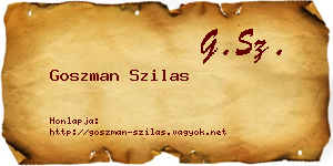 Goszman Szilas névjegykártya